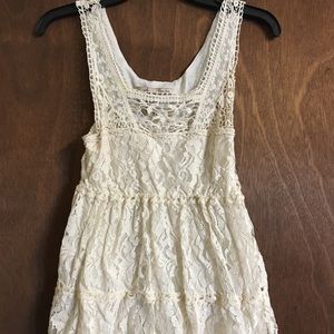 Ivory lace tank top